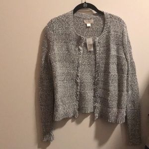 grey Loft sweater blazer